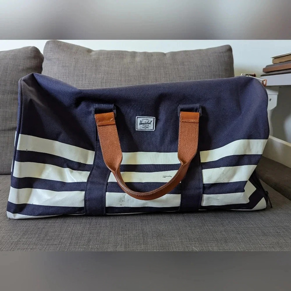 Herschel Dufflebag Navy/White - Picture 2 of 11